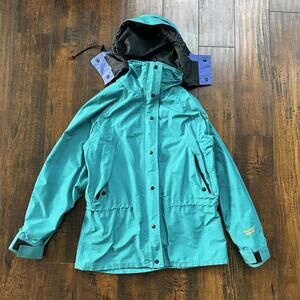 Vintage Solstice Gore-Tex Nylon Hooded Jacket Womens Color Blue / Green 90s Hike